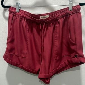 Abercrombie & Fitch High Waist Red Shorts